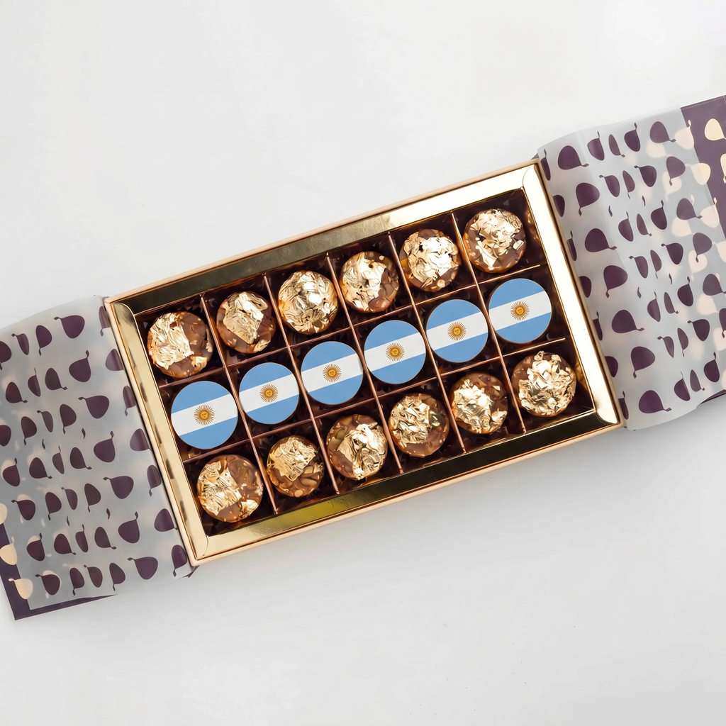 World Cup Medallion Box — Argentina flag medallions by Figur