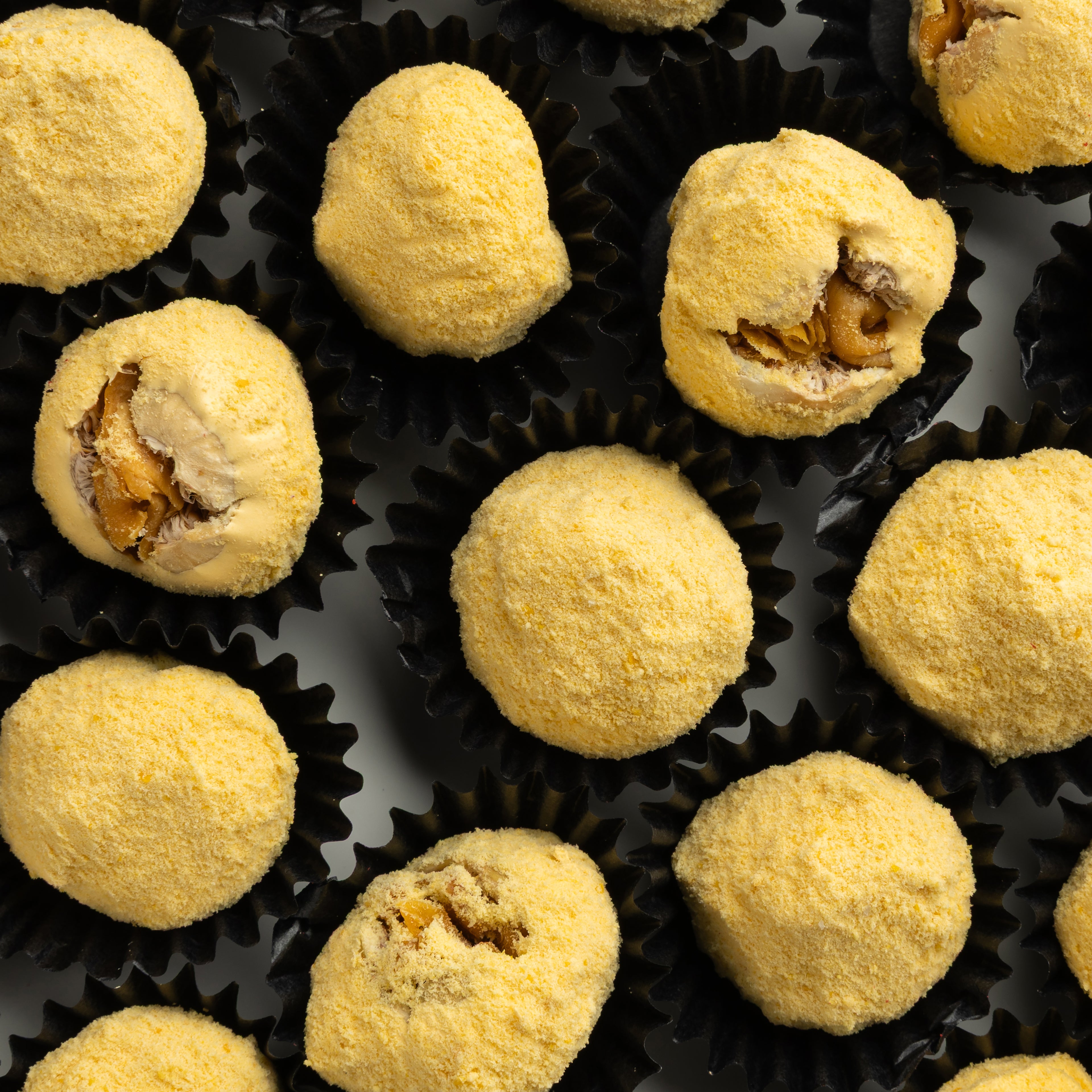 Closeup of mango-coated fig in combo