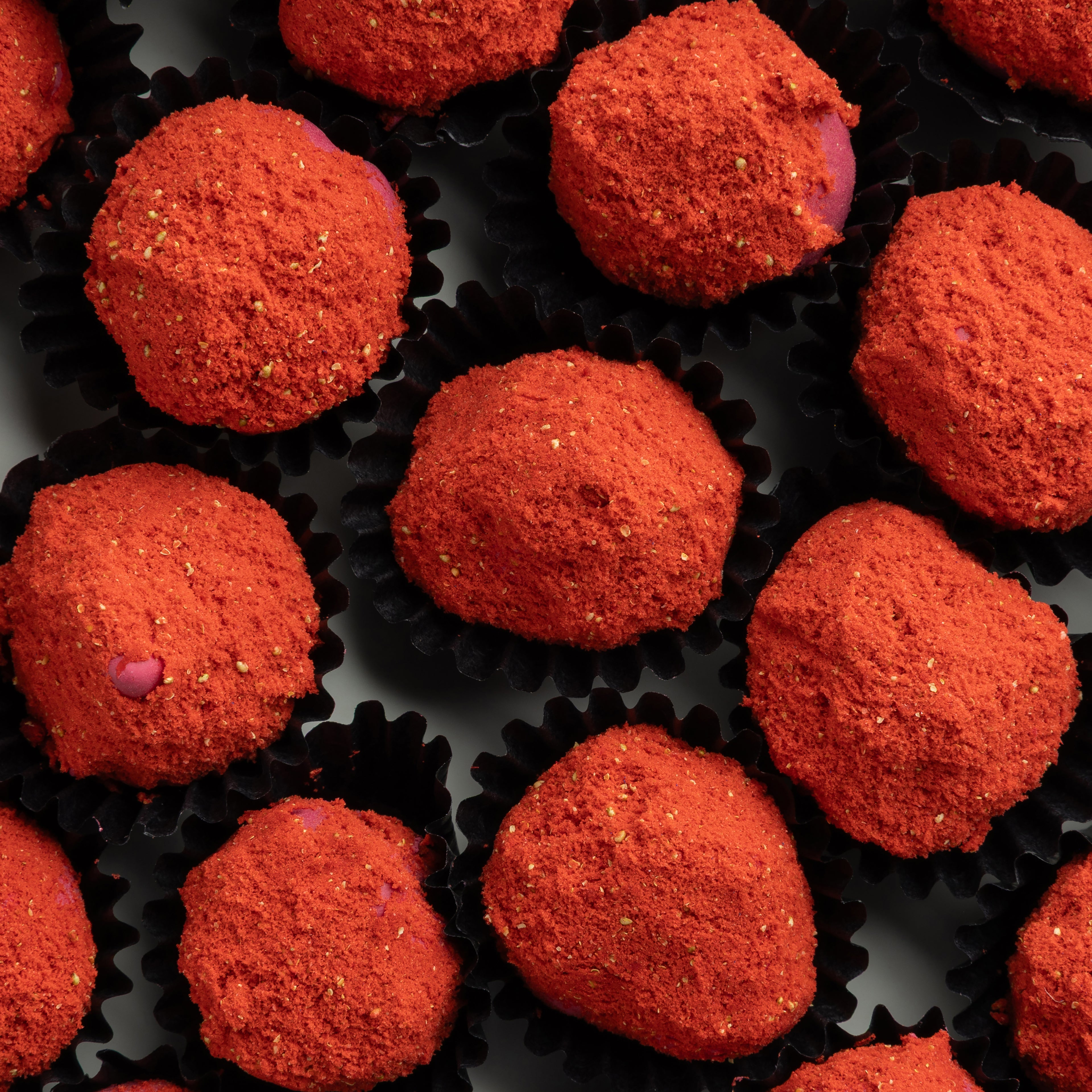 Closeup of strawberry-coated fig in combo