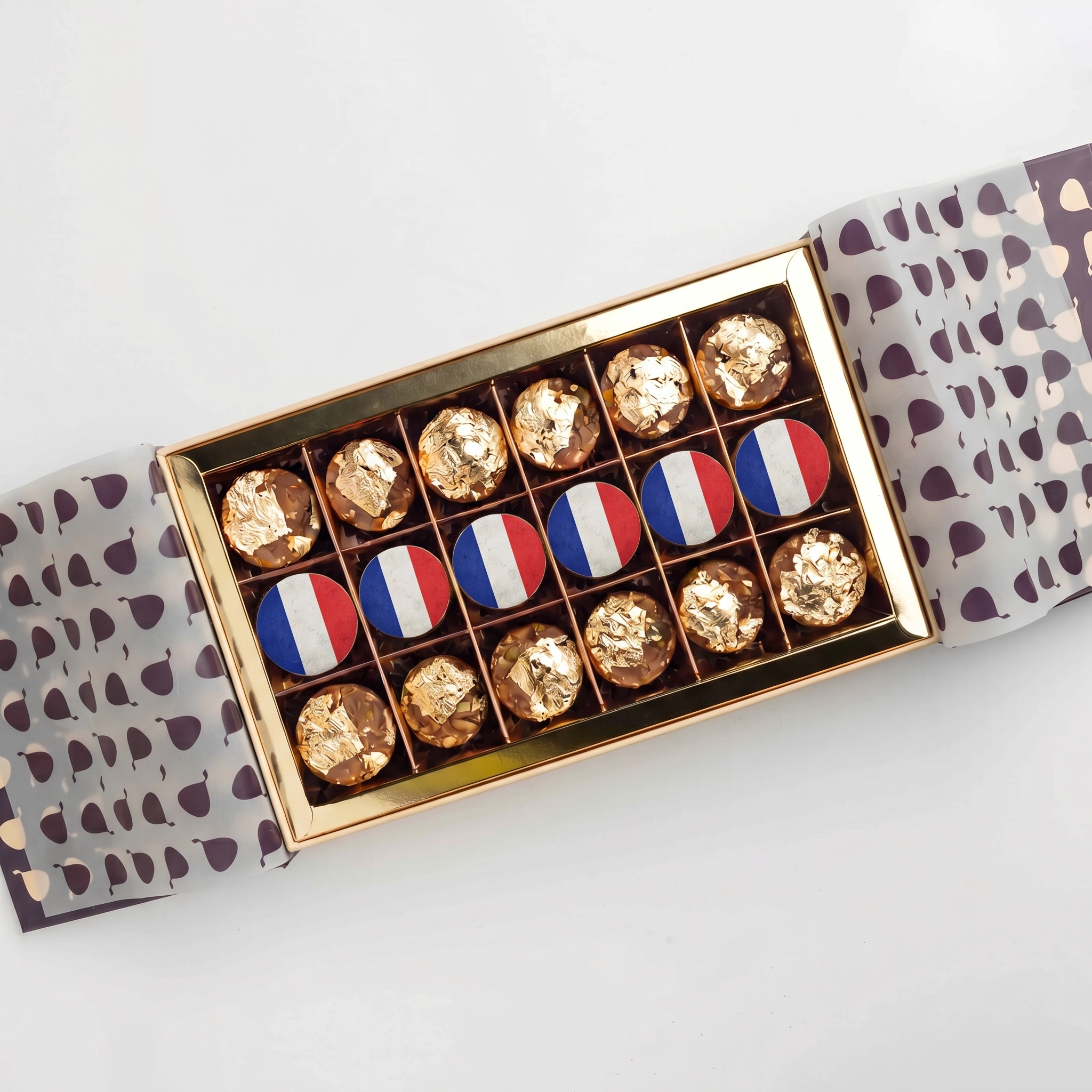 World Cup Medallion Box — France flag medallions by Figur