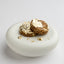 Golden Medallion — cropped single on ceramic stand