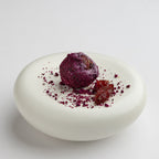 Single cranberry fig bite closeup